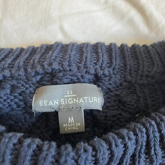 LL Bean Men's Signature Cotton Fisherman Sweater - Medium - Picture 4 of 4